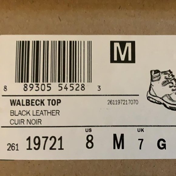 Clarks Walkbeck Top Black Leather Snow Boots
